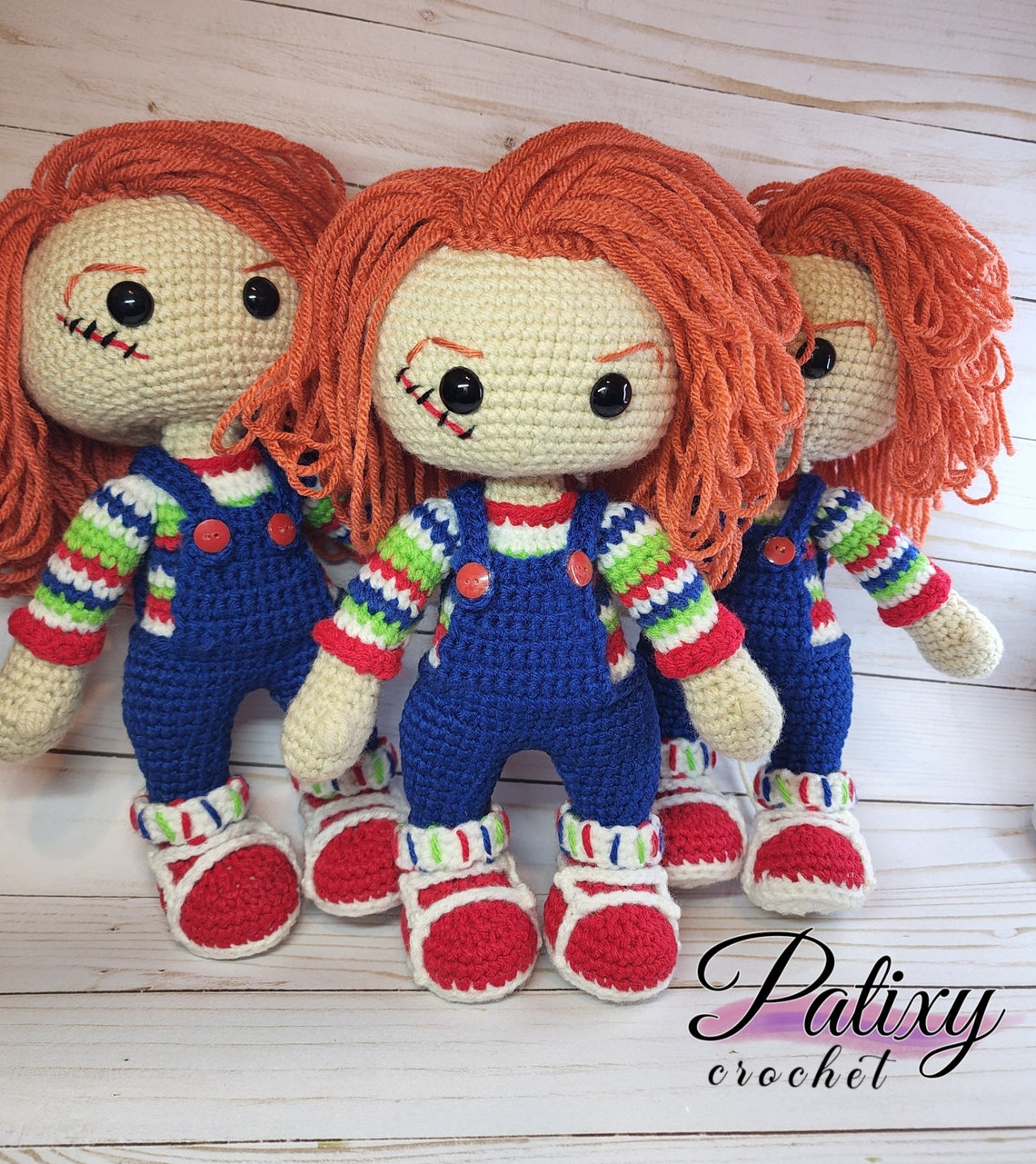 Buy Chucky Amigurumi Chucky Doll Crochet Chucky Tejido a Mano Online in
