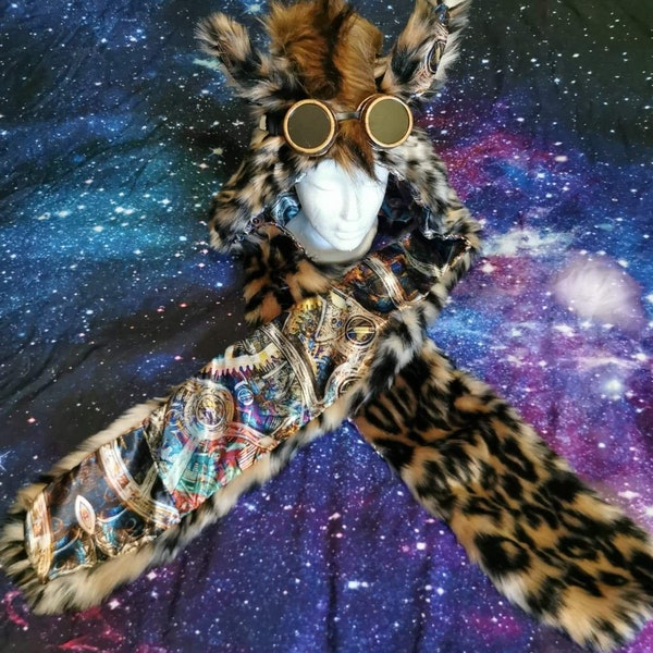 Steampunk Hyène Spirit Animal Hood