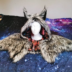 Dreamcatcher Wolf Spirit Animal Shawl Mantle Hood