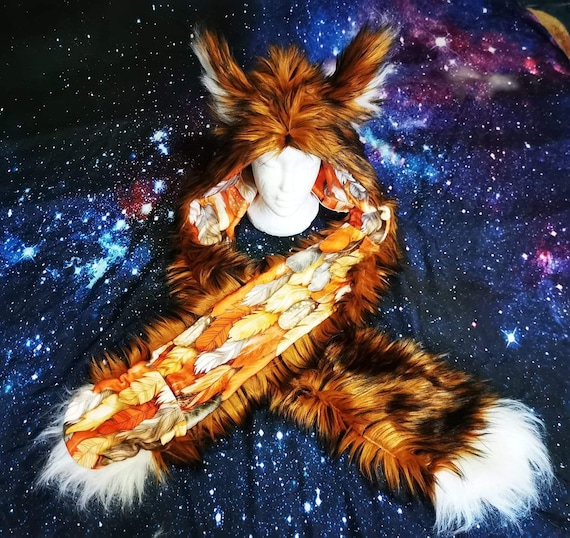 Pheonix Fox Spirit Animal Hood - Etsy display picture 3