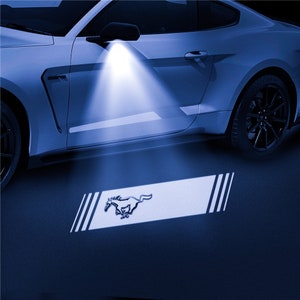 2X LED Puddle Light Side Mirror Logo Projector Lights  For FORD Mustang 2013-2024