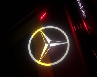 2X Proiettori di luce per porta a LED Logo Pozzanghera Nanoglass di cortesia per Mercedes Benz CLA C118 CLS C257 E Coupé A238 C238 S Coupé A217 C217 AMG Gt