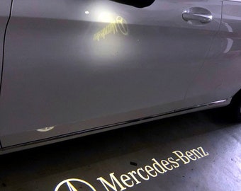 2X LED-Pfützen-Licht-Seitenspiegel-Logo-Projektor-Lichter für Mercedes AM