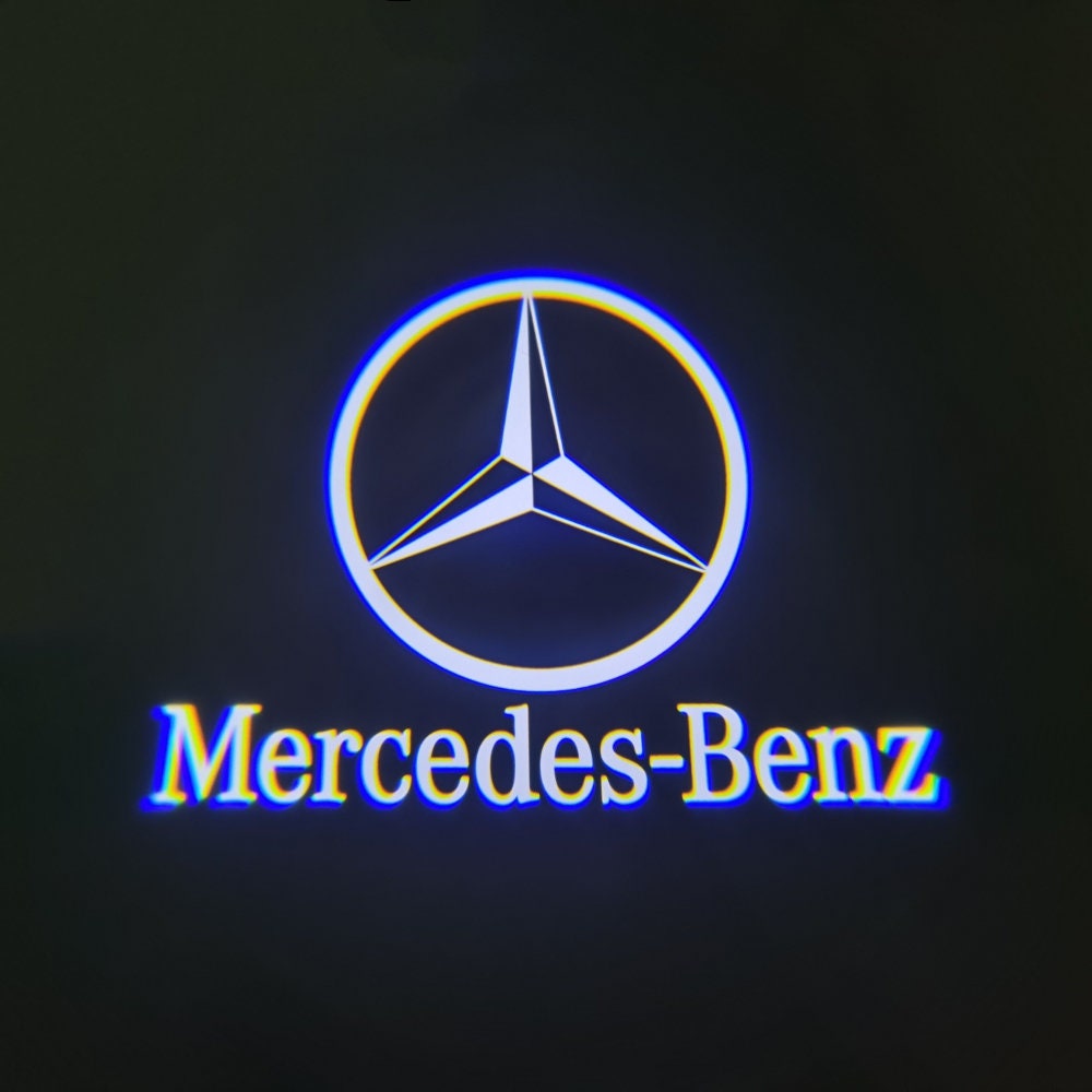 2 Stück nicht verblassendes Auto Projektion LED Projektor Tür Schatten Licht  Willkommenslicht Laser Emblem Logo Lampen Kit Pfützenlichter für Benz  A/C/E/GLC/GLA/GLE/ - Temu Austria