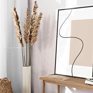Impresión de arte mural de líneas japonesas, arte lineal descargable, arte imprimible estético simple, decoración abstracta wabi sabi, arte minimalista para sala de estar