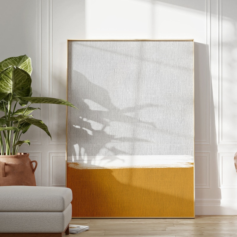 Large Yellow Wall Art Etsy