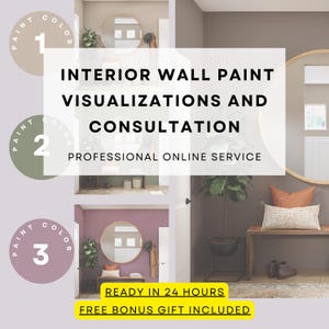 Interior Designer Paint Color Consultation | Custom Wall Color Design & Digital Room Renderings | Expert Interior Color Schemes