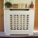 Made to measure bespoke custom fit radiator cover in the colour of your choice with retro multistem design