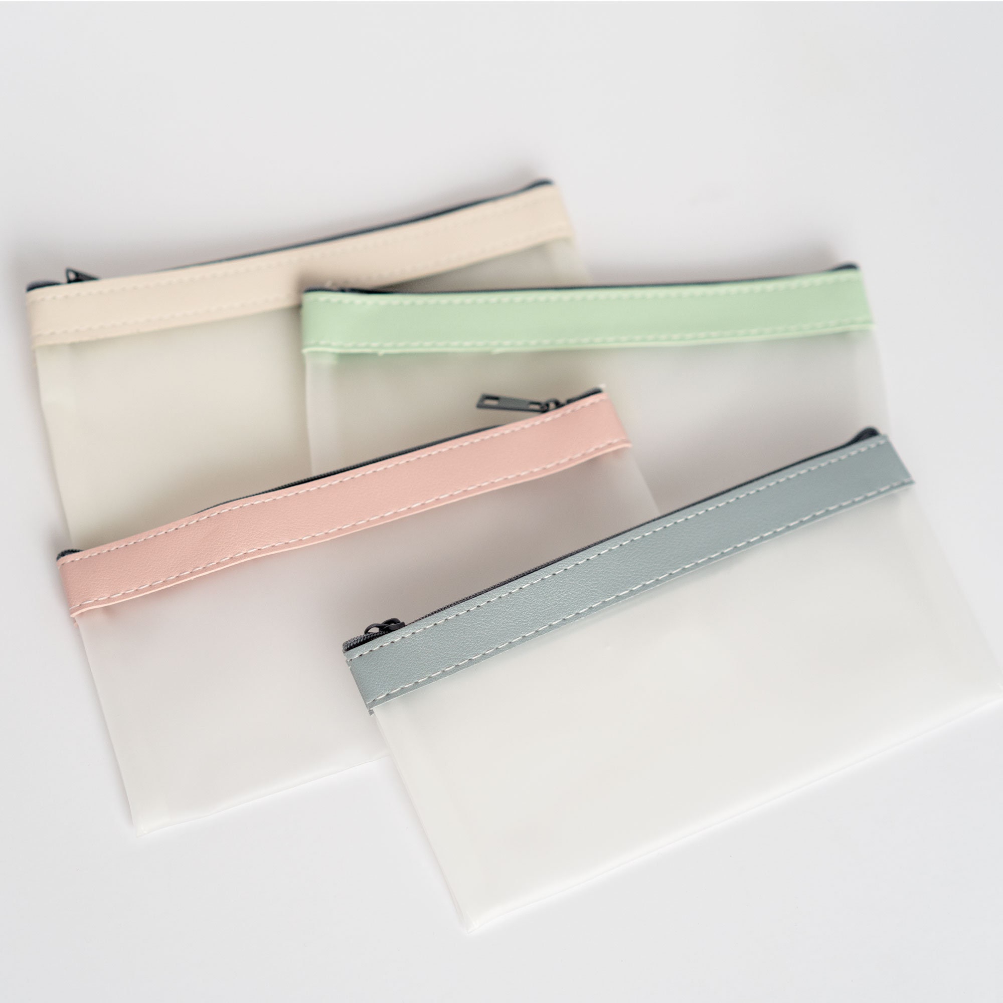 PENCIL CASE Clear Pouch Functional Stationary Storage Gm Mm A5 A6 B6  Personal Pocket HP Half Letter Mini & Classic Clear Pvc 