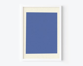 Abstracte minimal wall art print. Blauw. Directe digitale download. Print thuis.