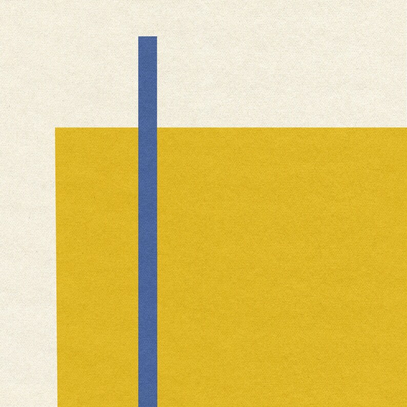 Abstracte geometrische kunst aan de muur Print. Blauw. Geel. Zwart. Directe digitale download. Print thuis. afbeelding 5