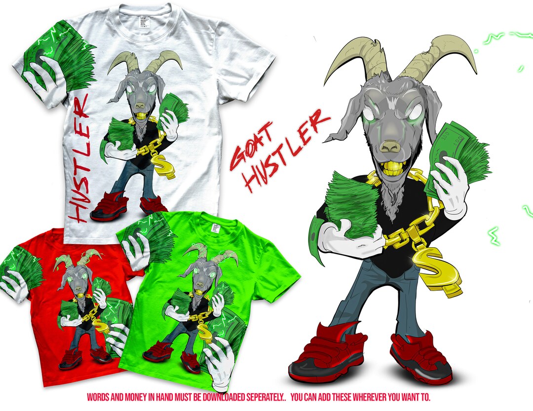 Goat Ripper Bandmerch GOAT HUSTLER Edition Hip Hop Style Rap Merch Png - Etsy