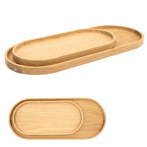 ASTREIN® | High-quality decorative bowl made of oak wood | Versatile use as a key bowl, jewelry bowl, decorative tray | Bowl in a set of 2