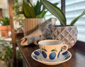 Vintage Gustavsberg Stig Lindberg Bla Aster Cup & Saucer - Etsy