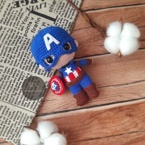 Hero Crochet Pattern Captain Removable Mask and Shield