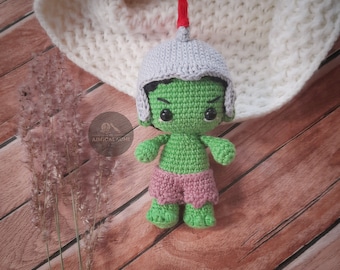 Baby Gladiator Hulk Amigurumi Crochet Pattern