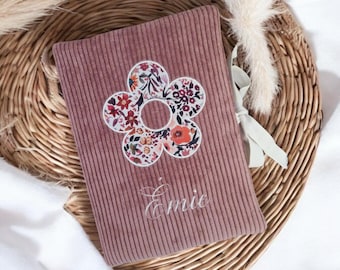Personalized corduroy health record cover