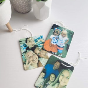 Car gift for dad, photo air freshener, Gift for father, air freshener custom,  personalised car air freshener, personalised car fres
