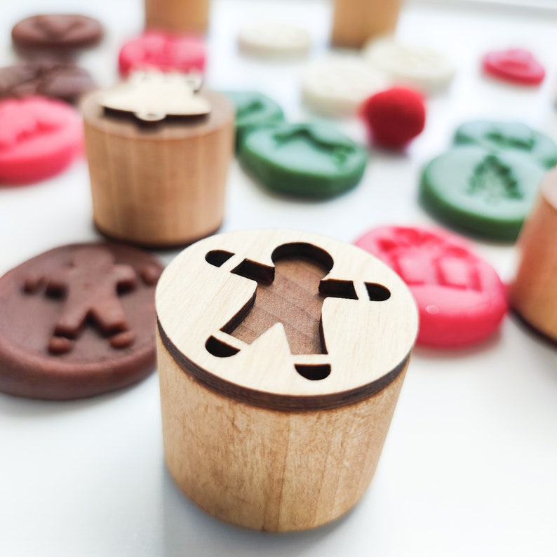 Christmas Themed Play Dough Stampers Handmade Christmas Gift Etsy Christmas Themed Play Dough Stampers Handmade Christmas Gift Etsy
