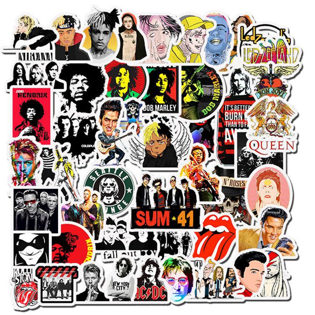 Music Band Stickers: 50-piece Sticker Pack - Etsy