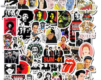 Music Band Stickers: 50-Piece Sticker Pack