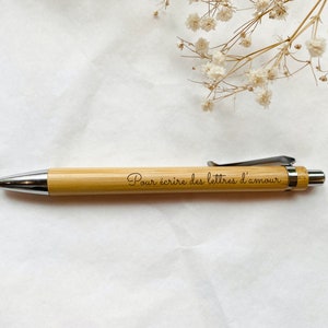 Personalized bamboo pen / Wedding mistress gift, witness to grandfather / birthday colleague, company committee / Father's Day gift