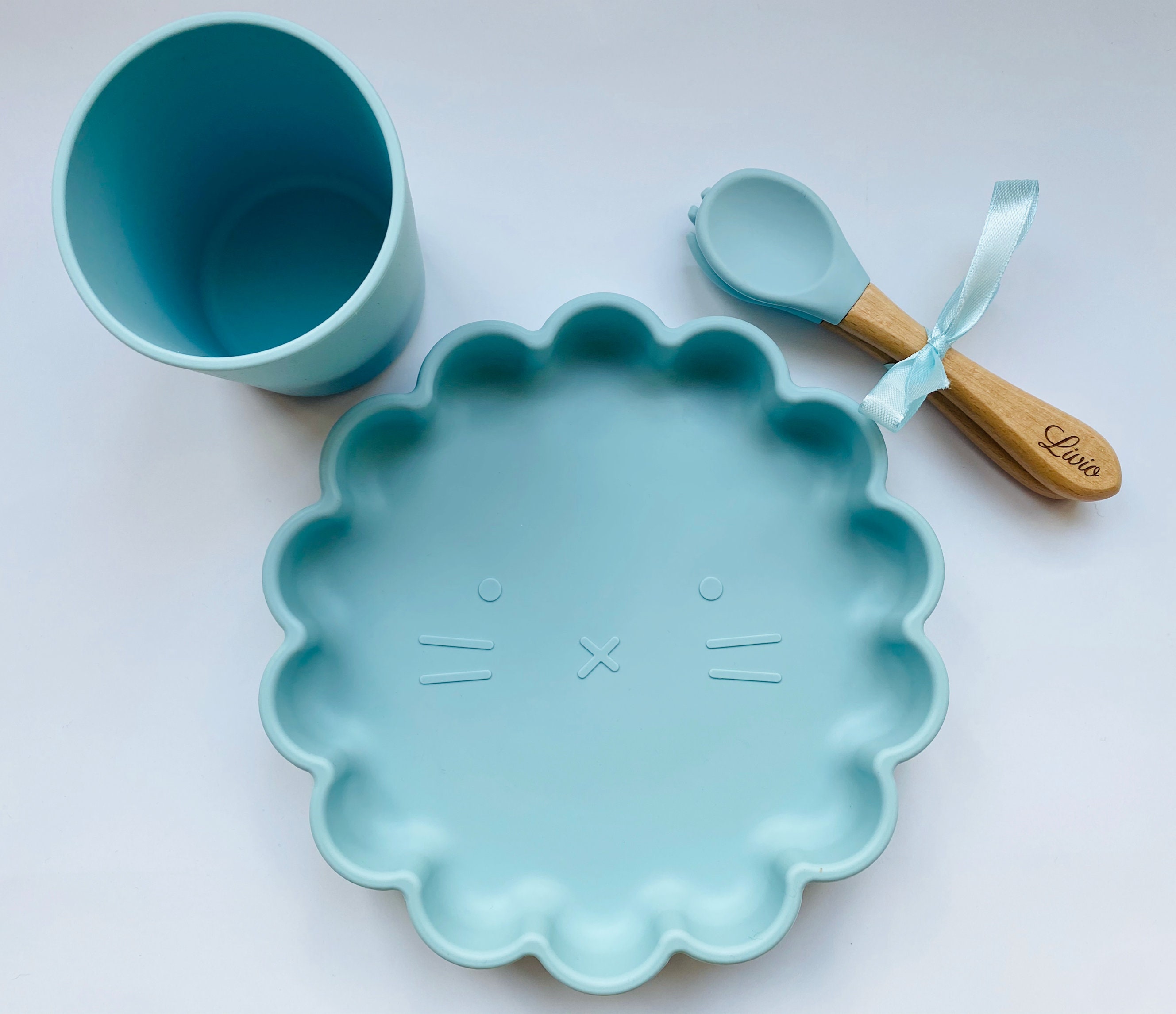 Set de Repas + Couvert Verre Pour Enfant Personnalisé