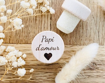 Wedding favor | Personalized cork wine bottle stopper | Wine gift for dad | Engraved wine stopper | Wine lover gift for men