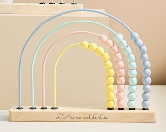 Hemobllo Jeu Anneaux Bois Pour Garçon Fille An Empilable Éducatif Bois