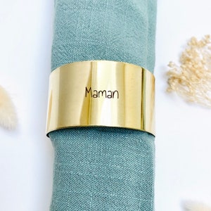 Personalized brass napkin ring Table decoration wedding anniversary Personalized gift Father's Day Gift image 3