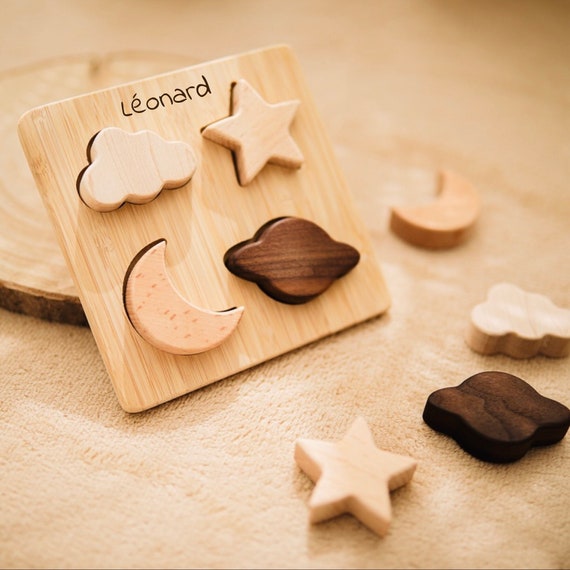 Jouet Montessori En Bois Pour 1-3 Ans - Puzzle Tri Couleurs, Formes, Fruits - Hérisson éducatif, Bords Lisses - Cadeau Fille Garçon - 9