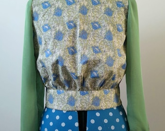 Blusa de noche vintage / Blusa elegante de noche para mujer / Talla 12 / Estilo vintage años 40 / Blusa Art Déco / Blusa vintage de gasa