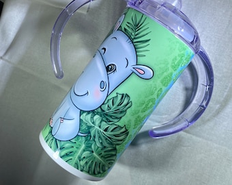 Taza para sorber Baby Hippo con tapa adicional