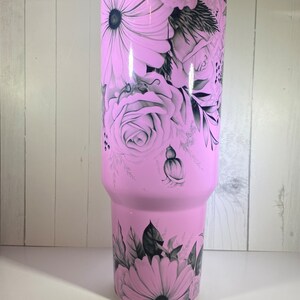Pink Floral 40oz. Tumbler