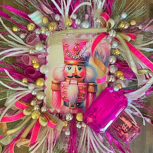 Pink Nutcracker Glam Wreath