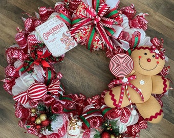 Gingerbread Lady Christmas Wreath