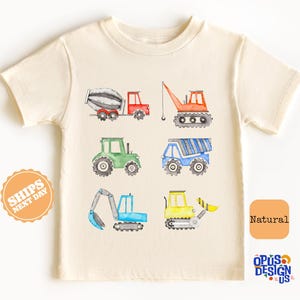 Truck Construction Toddler Shirt, Equipment Boy Shirt, Gift for Kid, Toddler Construction Shirt, Truck Lover Kids Shirt, Kids Excavator Tee