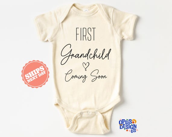 First Grandchild Baby bodysuit, First Grandchild Coming Soon, Pregnancy Announcement, Baby Announcement, Grandparents Pregnancy Announcement