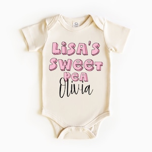 Retro Custom Text Onesie®, Retro Baby Onesie®, Personalized Text Baby Bodysuits, Custom Baby Shirt, Baby Shower Gift 01 image 3