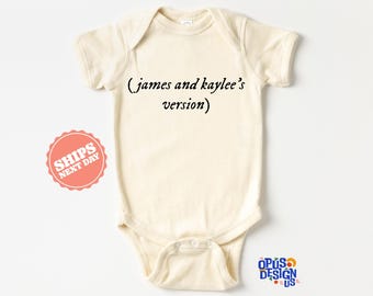 Mommy&#39;s Version Onesie®, Daddy&#39;s Version Onesie®, Personalized Version Onesie®, Custom Onesie®, Baby Clothes, Baby Shower Gift