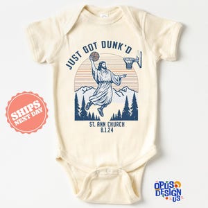 Just Got Dunked Funny Baptism Onesie®, Baptized Shirt, Custom Baptism Baby Onesie®, Baptism Baby Gift, Baby Shower Gift, Baby Christening