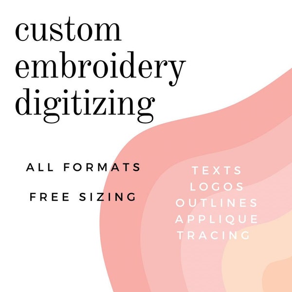 Digitalización de bordados personalizados - TODOS LOS FORMATOS