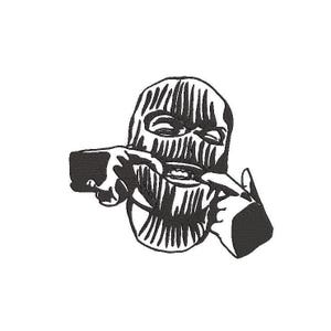 Skimask embroidery design - 4 sizes - JEF, PES, HUS