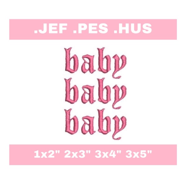 Baby embroidery design - 4 sizes - JEF, PES, HUS