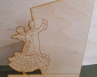 CNC laser cutting statuette Dancing couple 3d . SVG file,