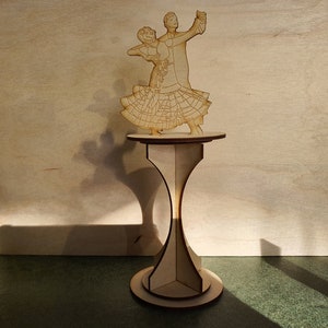 CNC laser cutting statuette Dancing couple 3d . SVG file,