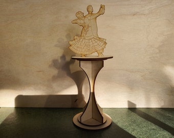 CNC laser cutting statuette Dancing couple 3d . SVG file,