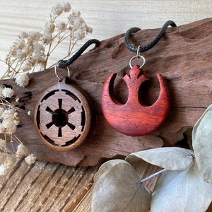 Star Wars wooden necklace.