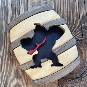 Donkey Kong Silhouette | Wanddekoration aus Holz