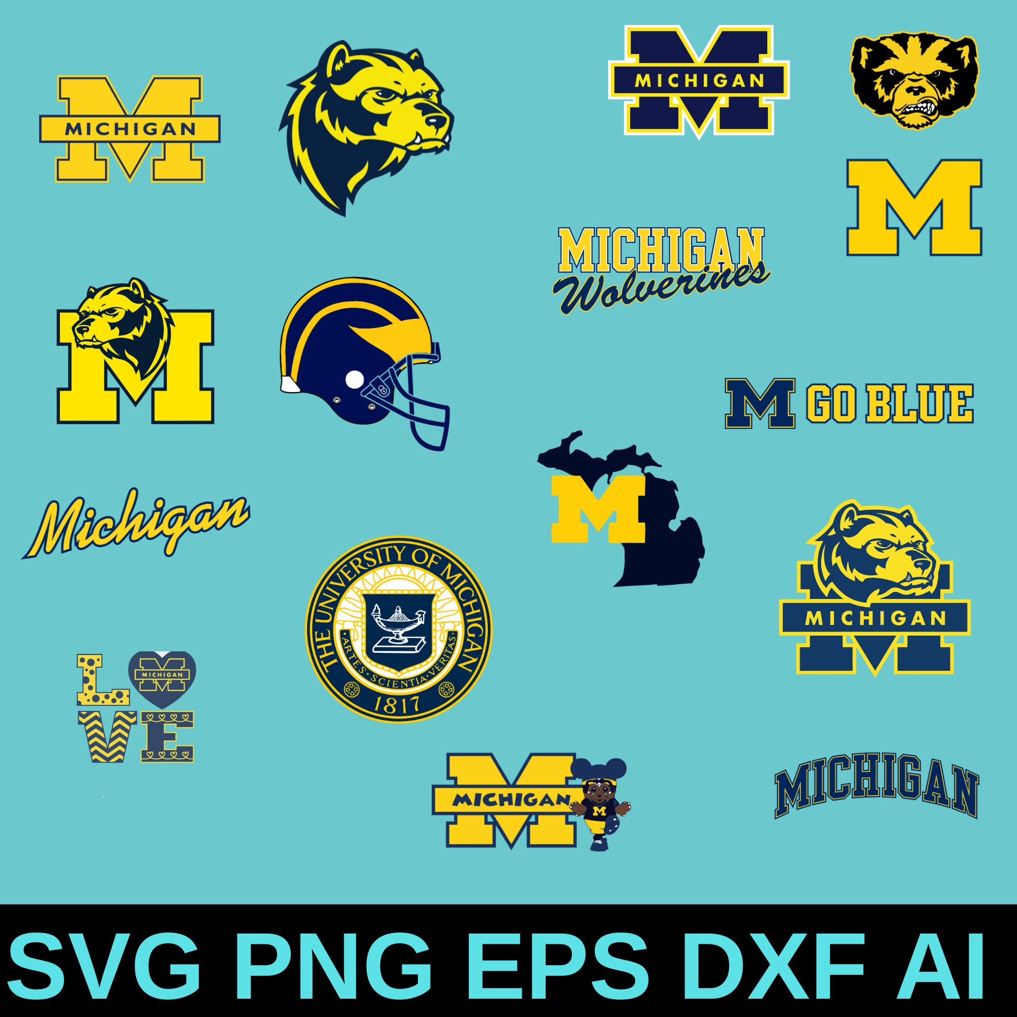 Michigan Wolverines Football Mascot Svg Etsy michigan-wolverines-2016-football-schedule-and-analysis-athlon-sports